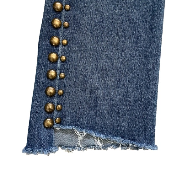 MOTHER Denim The Insider Crop Step Fray 32 Rough Stud - Picture 5 of 11